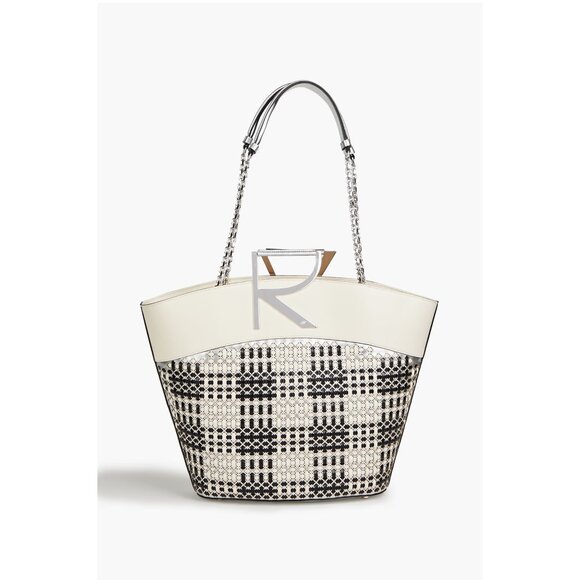 Roger Vivier Handbags - ROGER VIVIER Metallic woven leather tote, LIKE NEW
